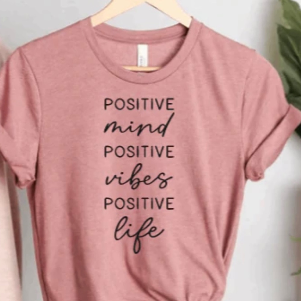 Positive Tee- black font